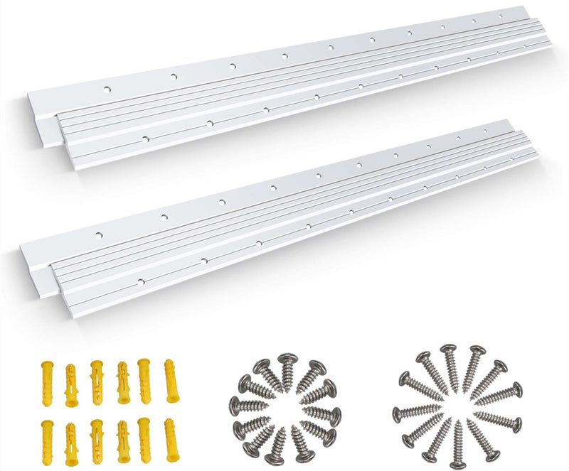 AENTGIU French Cleat 30 inch, 2 Pairs Heavy Duty Aluminum Z Clips/Bar Hanger Interlocking Wall Mounting Bracket Hardware Kit for Hanging Mirrors, Picture, Shelf, Headboard, Cabinet, Whiteboard, Art, Frames - Image 1